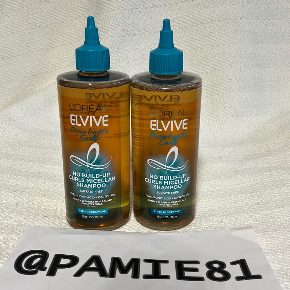 L’ORÉAL Elvive dream lengths curls micellar shampoo curly to coily hair 2 packs